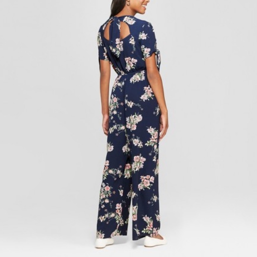 Navy Floral Romper